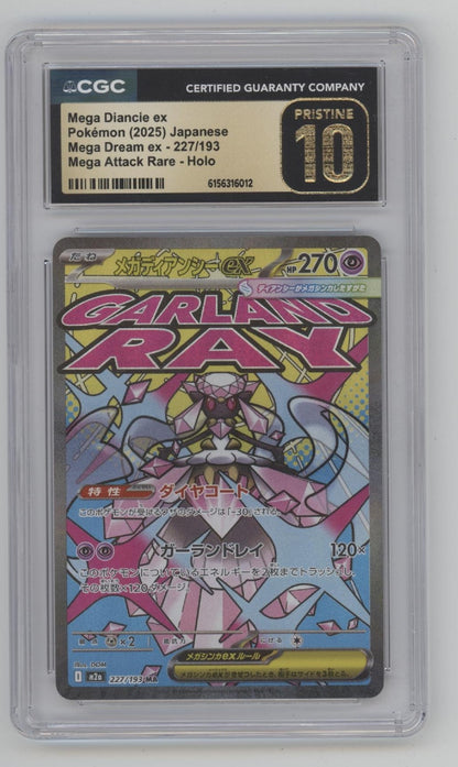 Mega Diancie ex Pokemon Mega Dream ex Mega Attack Rare Holo JP CGC 10 Pristine