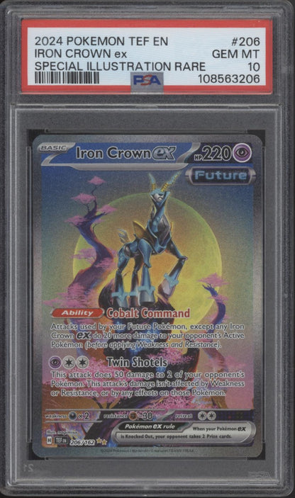 Iron Crown ex Pokemon Temporal Forces Special Illustration Rare #206 PSA 10