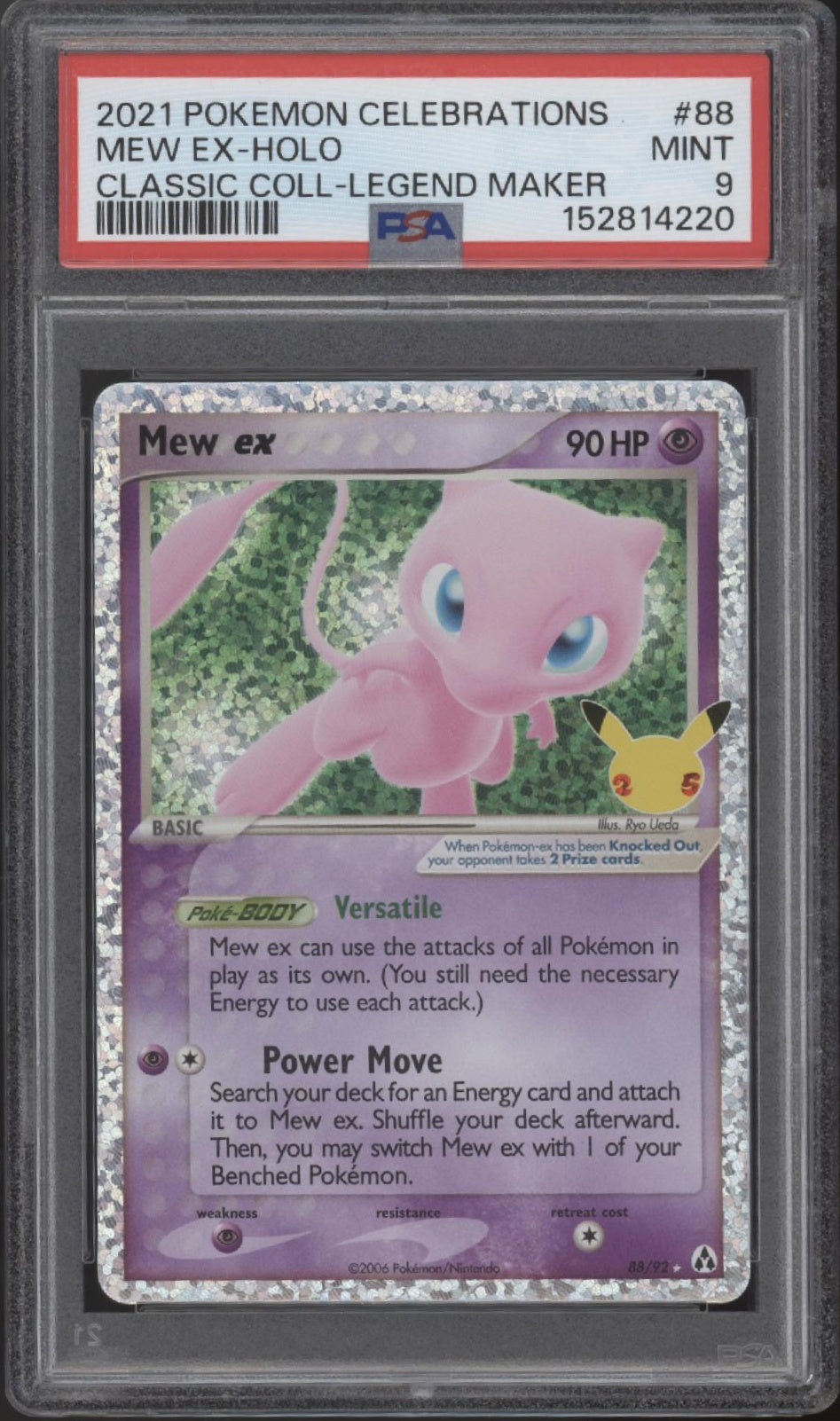 Mew ex Pokemon Classic Collection Legend Marker #88 PSA 9