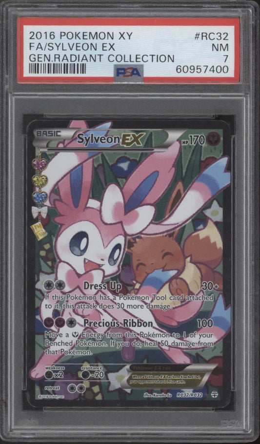 Sylveon ex Pokemon Generations Radiant Collection Full Art #RC32 PSA 7