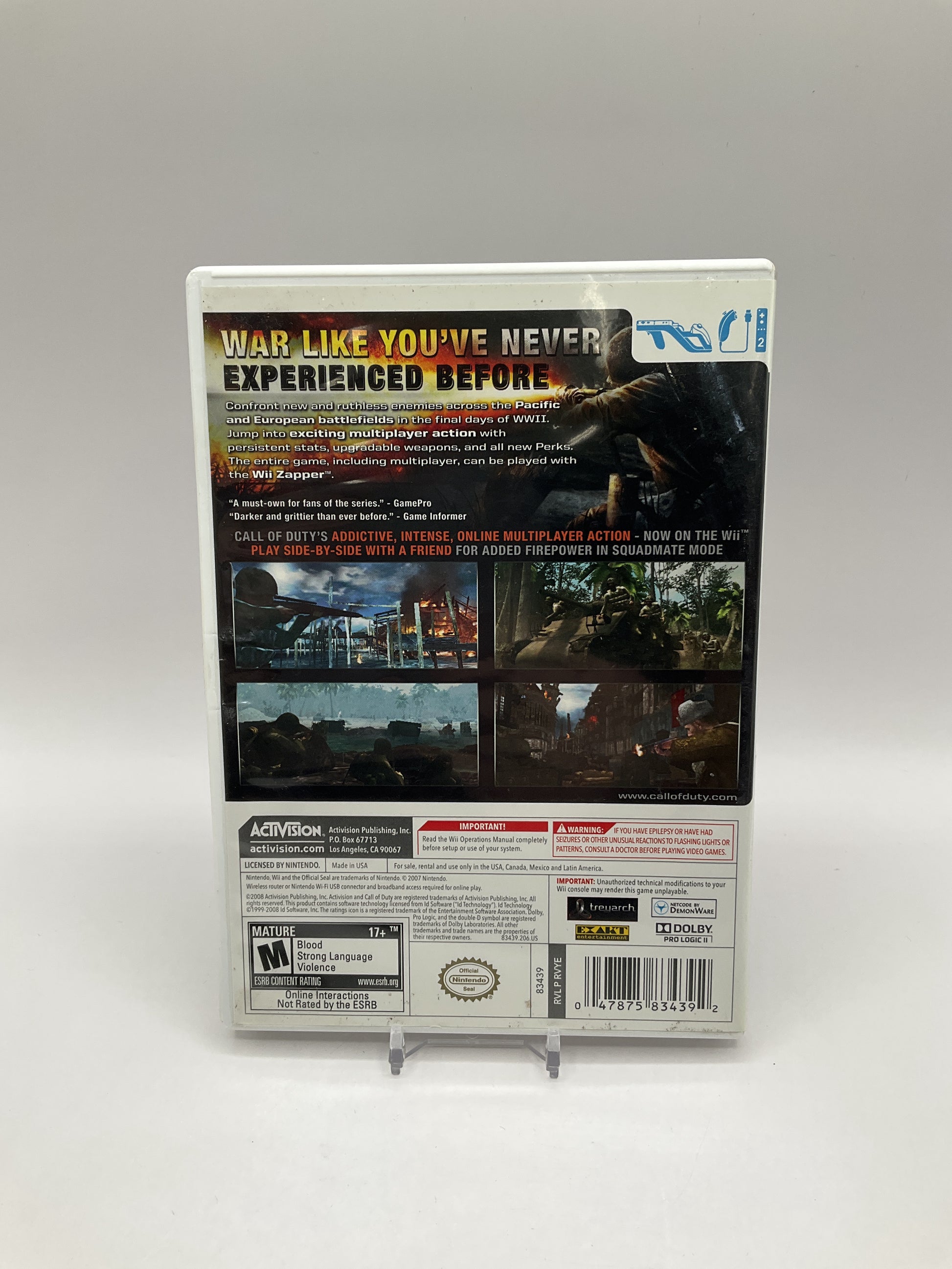 Call of Duty World at War Wii Used