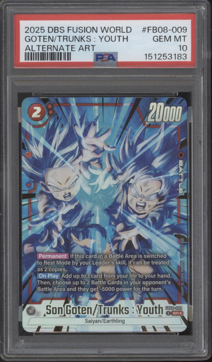 Son Goten / Trunks Youth Dragon Ball Super Fusion World Alternate Art PSA 10