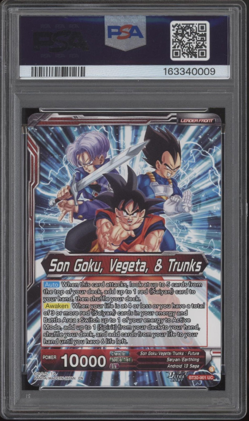 Super Saiyans United Dragon Ball Super Masters Special Leader Rare PSA 10