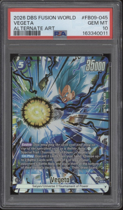 Vegeta Dragon Ball Super Fusion World Alternate Art PSA 10