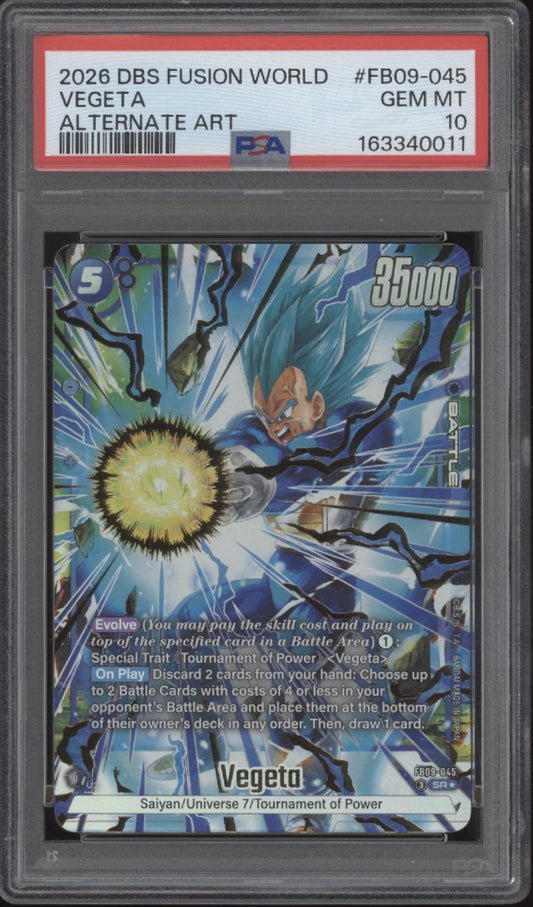 Vegeta Dragon Ball Super Fusion World Alternate Art PSA 10