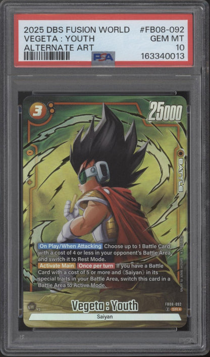 Vegeta Youth Dragon Ball Super Fusion World Alternate Art PSA 10 #2