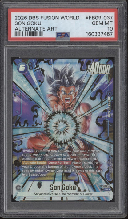 Son Goku Dragon Ball Super Fusion World Alternate Art #FB09-037 PSA 10