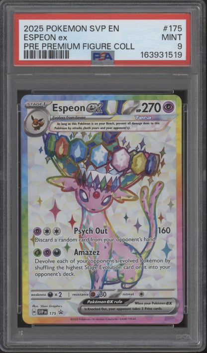 Espeon ex Pokemon Prismatic Evolutions Premium Figure Collection #175 PSA 9 #2