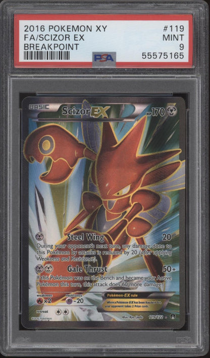 Scizor ex Pokemon Breakpoint Full Art #119 PSA 9