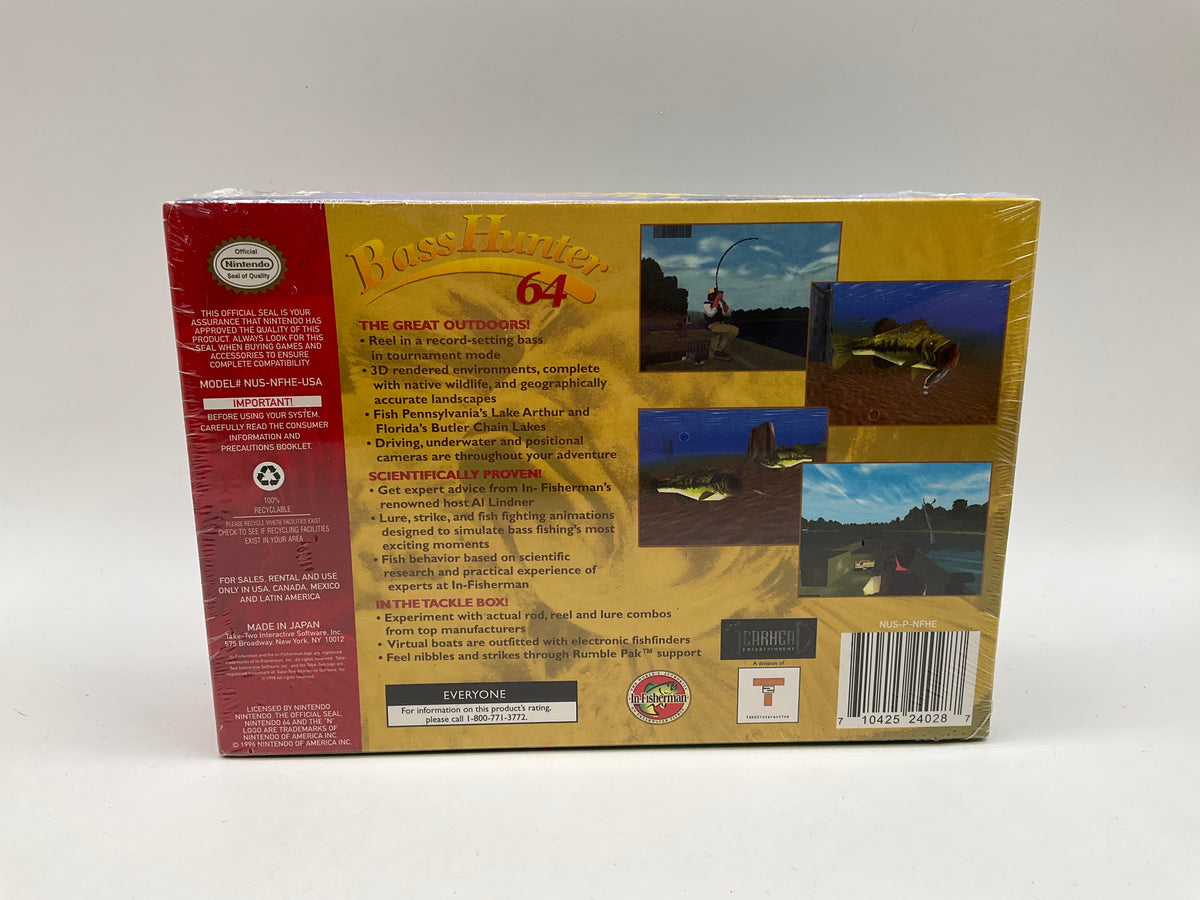 Bass Hunter 64 Nintendo 64 Sealed