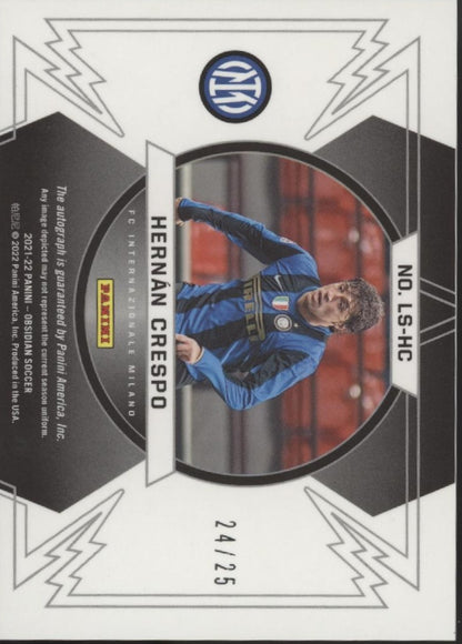 Hernan Crespo 2021-22 Panini Obsidian Lightning Strike Orange Auto 24/25 #LS-HC