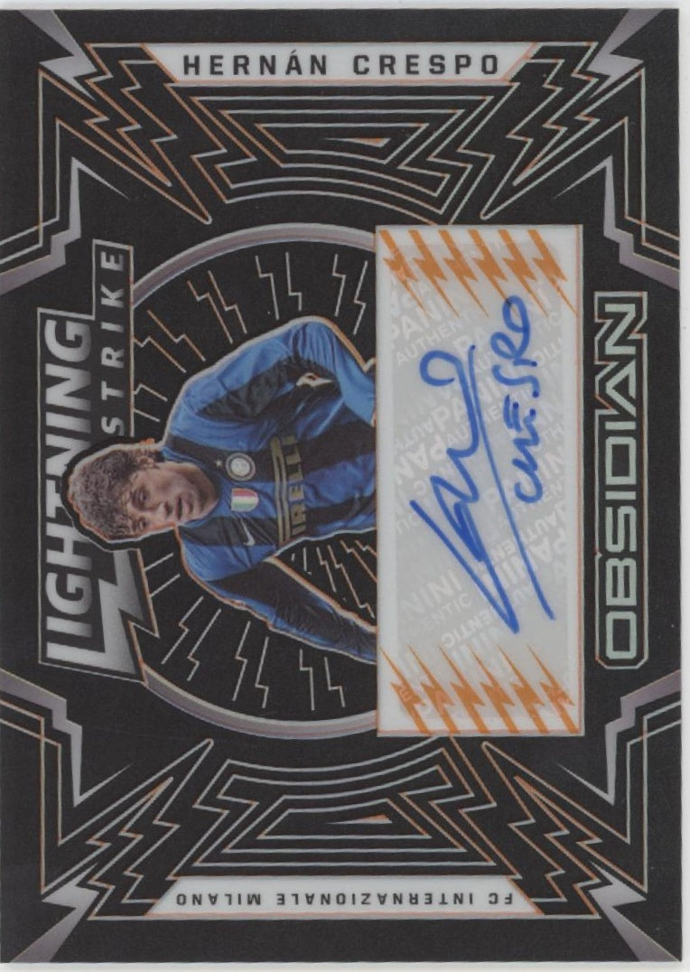 Hernan Crespo 2021-22 Panini Obsidian Lightning Strike Orange Auto 24/25 #LS-HC