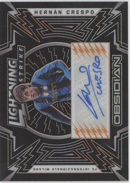 Hernan Crespo 2021-22 Panini Obsidian Lightning Strike Orange Auto 24/25 #LS-HC