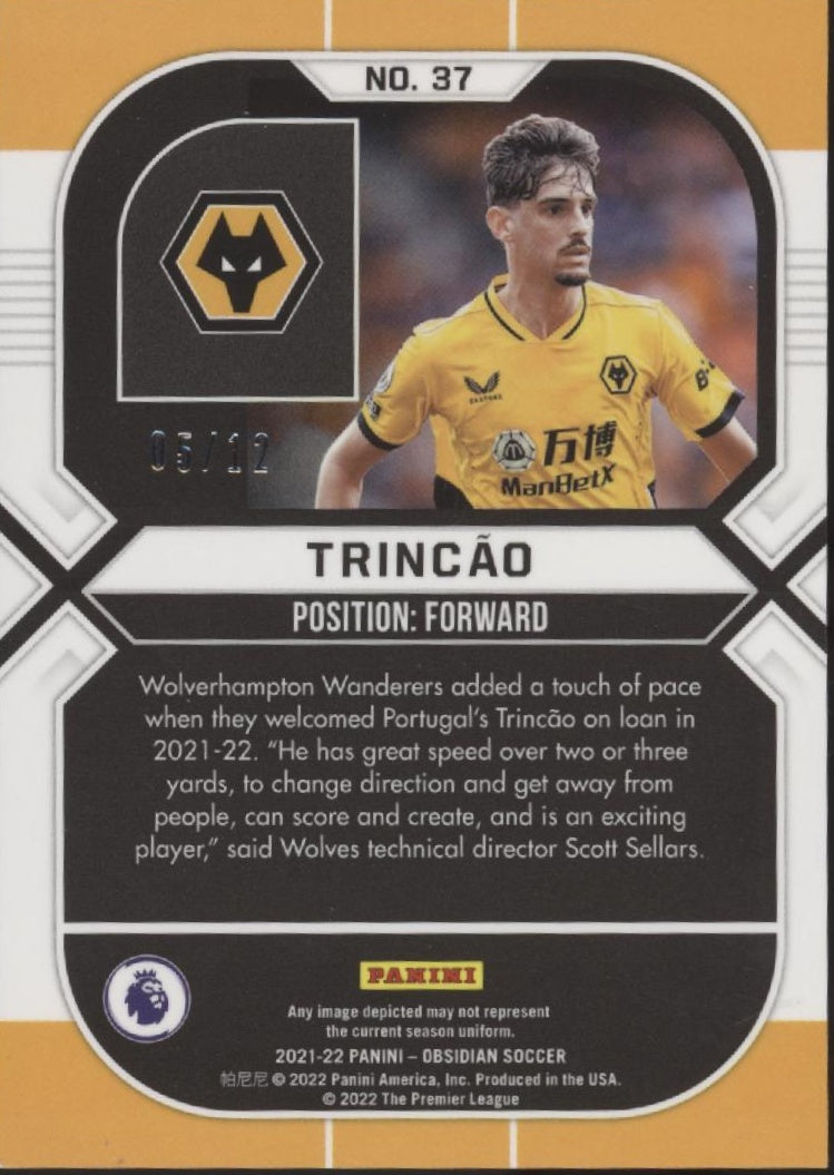 Trincao 2021-22 Panini Obsidian 05/12 #37