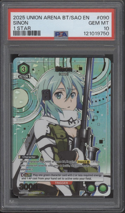 Sion Union Arena Sword Art Online 1 Star #090 PSA 10