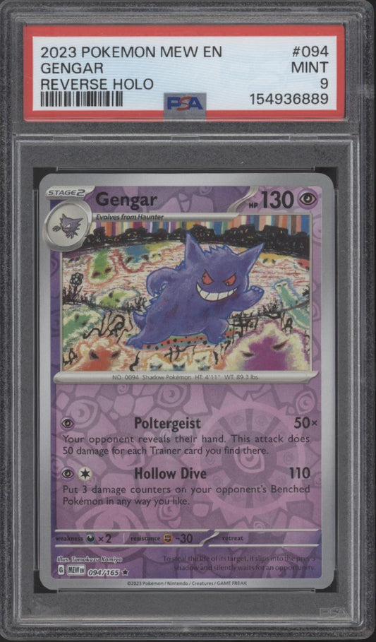 Gengar Pokemon 151 Reverse Holo #094 PSA 9
