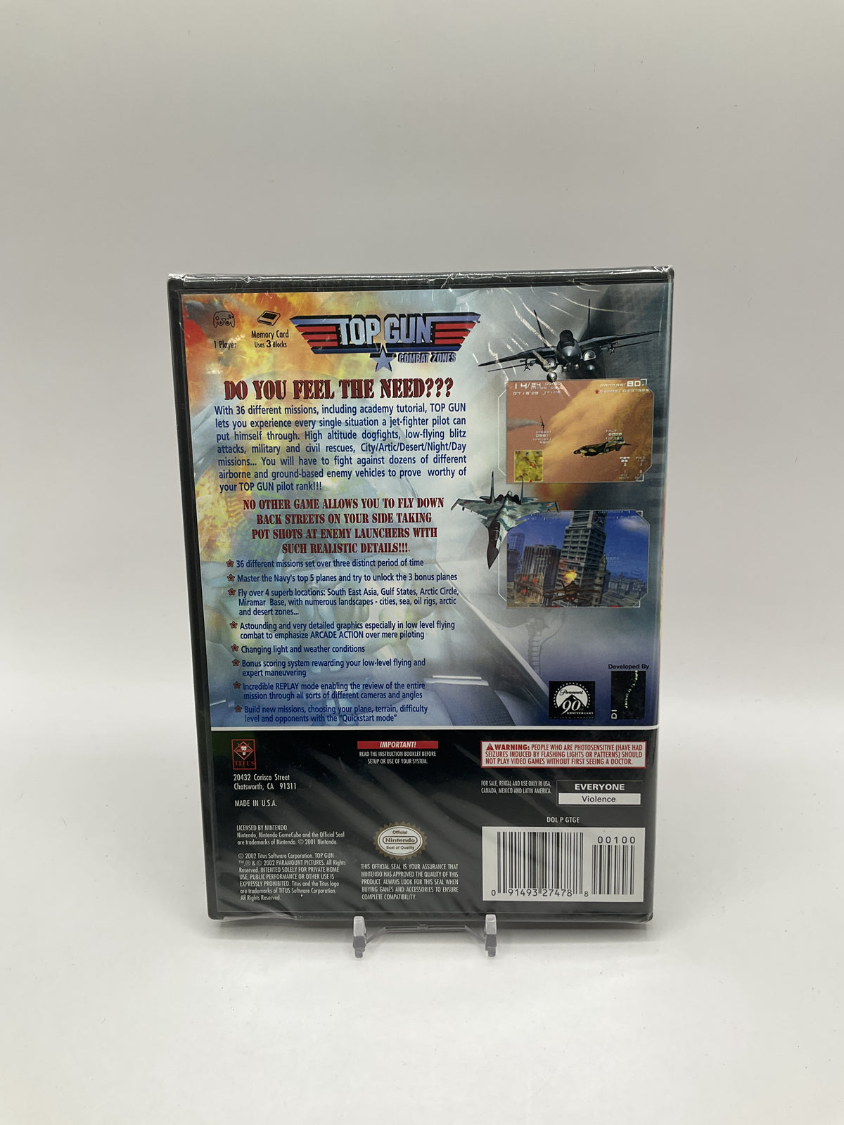 Top Gun Combat Zones Gamecube Sealed