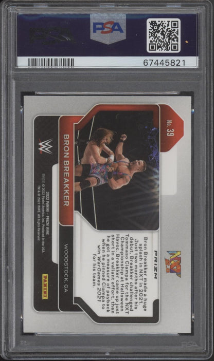 Bron Breakker 2022 Panini Prizm Red White & Blue Prizm RC #39 PSA 10