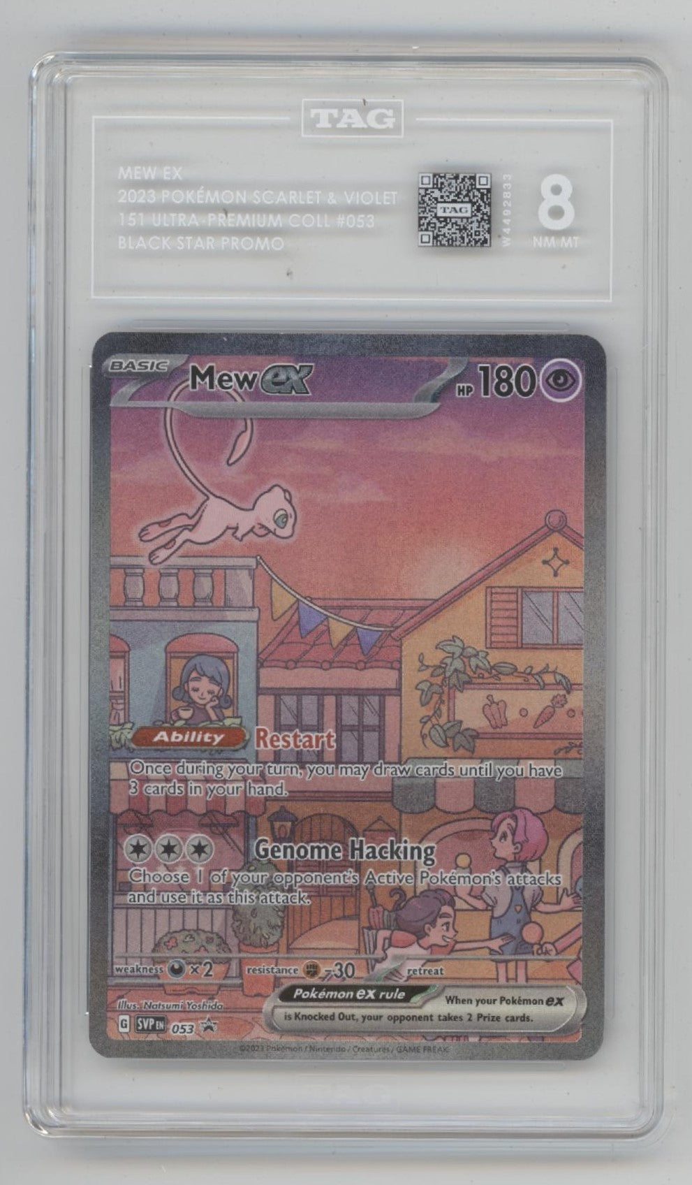 Mew ex Pokemon 151 Black Star Promo #053 TAG 8