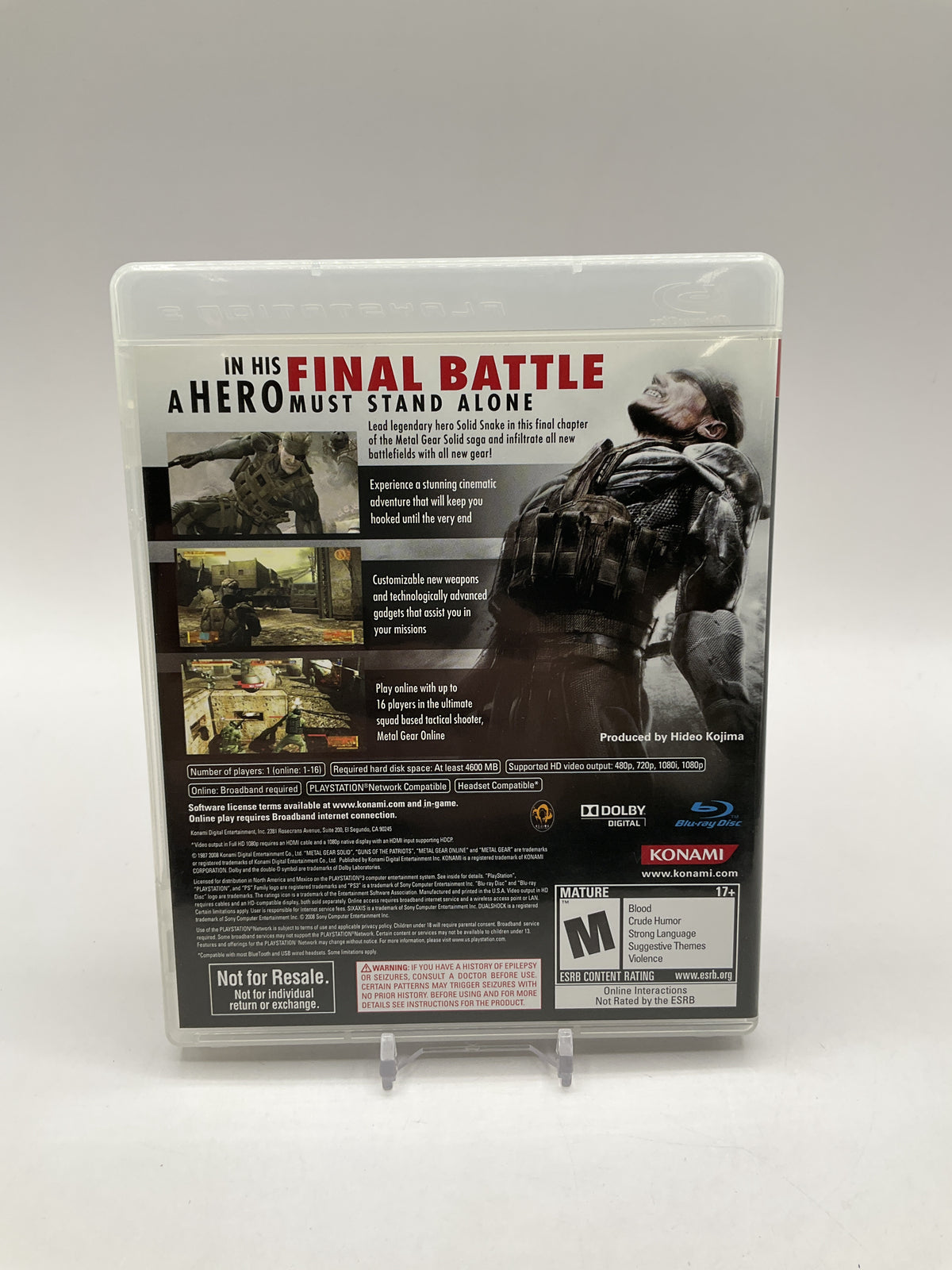 Metal Gear Solid 4 Guns of the Patriots Playstation 3 Used