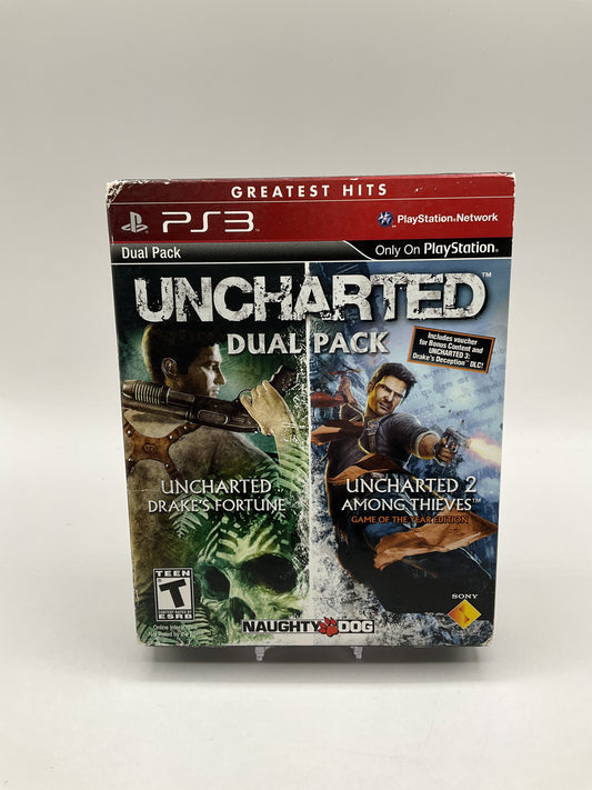 Uncharted & Uncharted 2 Dual Pack Playstation 3 Used