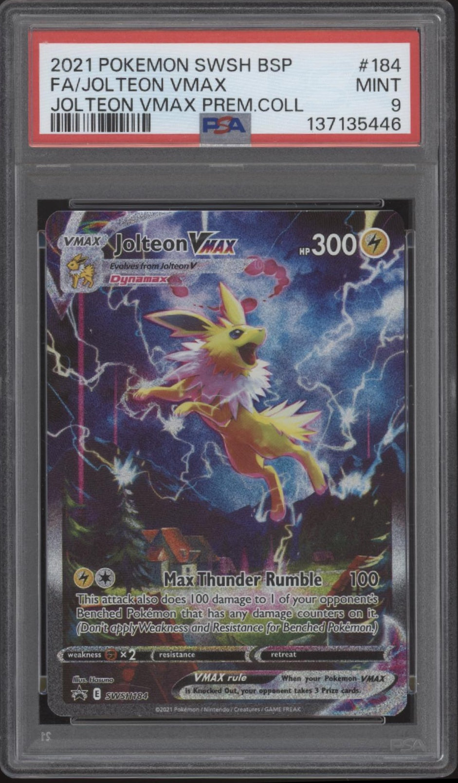 Jolteon VMAX Pokemon Premium Collection Full Art #184 PSA 9 #2