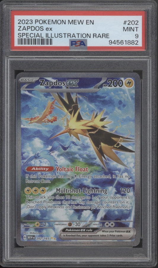 Zapdos ex Pokemon 151 Special Illustration Rare #202 PSA 9 #3