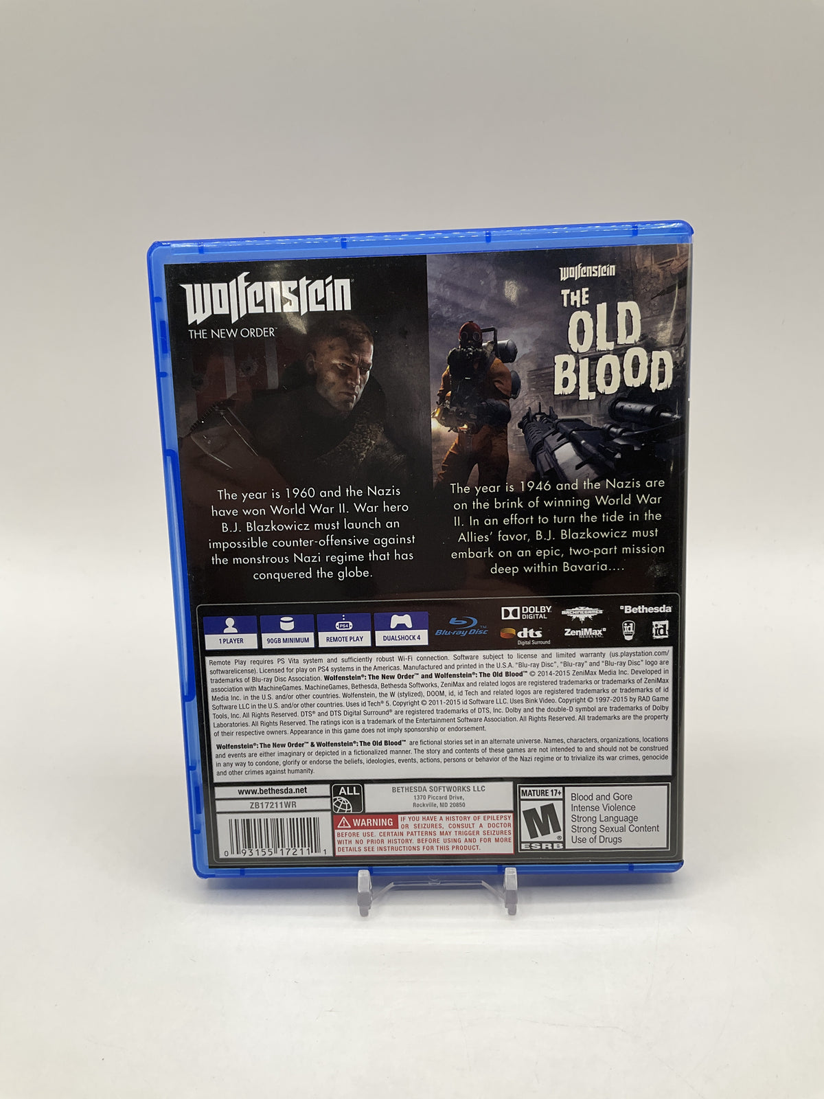 Wolfenstein The New Order and The Old Blood Playstation 4 Used