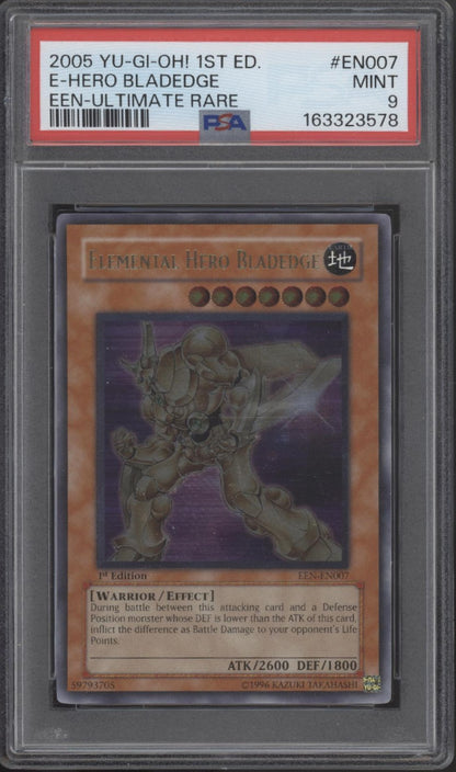 Elemental Hero Bladedge Yu-Gi-Oh! EEN Ultimate Rare 1st Edition #007 PSA 9