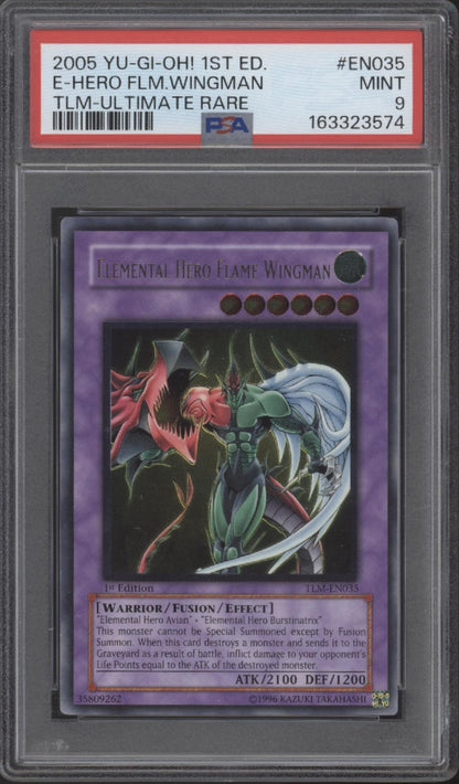 Elemental Hero Flame Wingman Yu-Gi-Oh! TLM Ultimate Rare 1st Edition #035 PSA 9