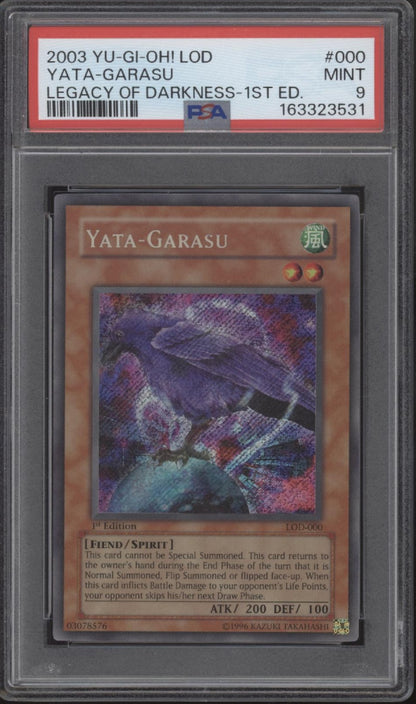 Yata-Garasu Yu-Gi-Oh! LOD 1st Edition #000 PSA 9