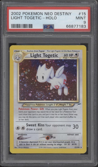 Light Togetic Pokemon Neo Destiny Holo #15 PSA 9