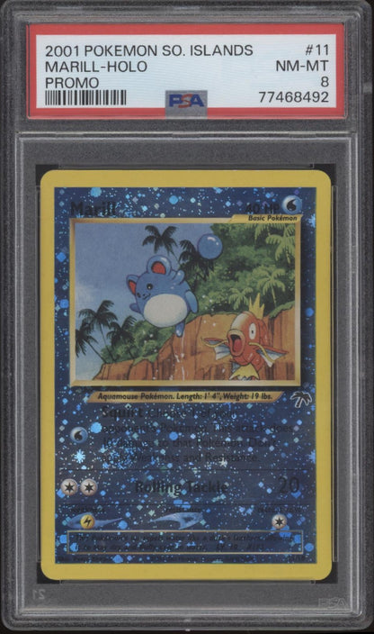 Marill Pokemon Southern Islands Holo Promo #11 PSA 8