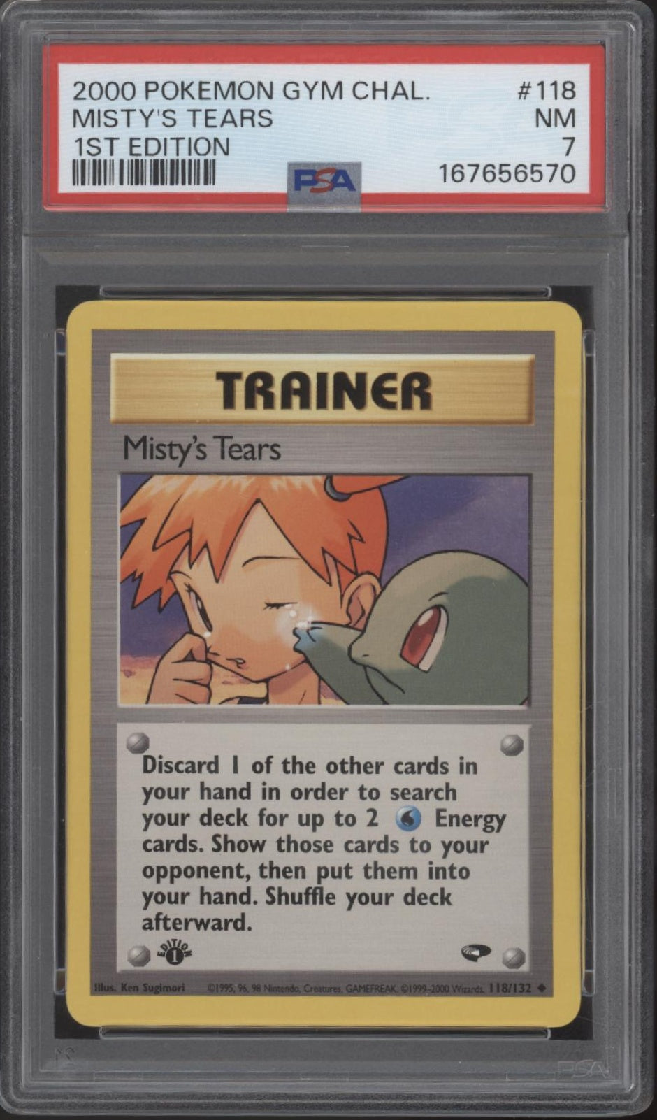 Misty's Tears Pokemon Gym Challenge 1st Edition #118 PSA 7