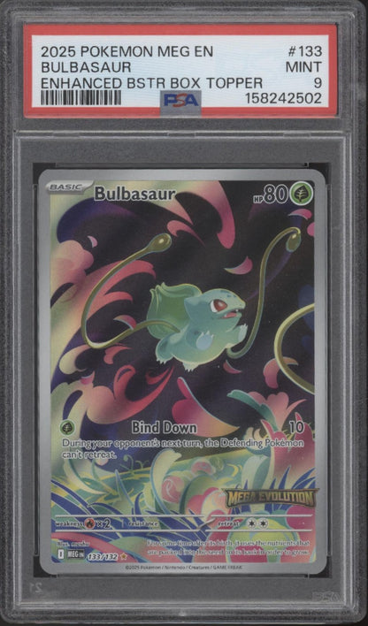 Bulbasaur Pokemon Mega Evolution Enhanced Promo #133 PSA 9