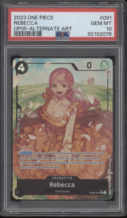 Rebecca One Piece OP05 Alternate Art #091 PSA 10