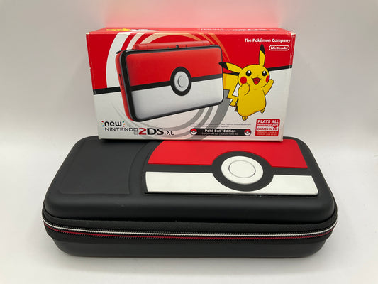 New Nintendo 2DS XL [Poke Ball Edition] System CIB with Carrying Case