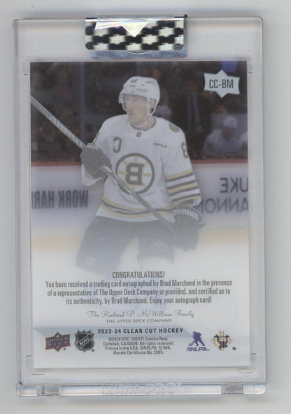 Brad Marchand 2023-24 Upper Deck Clear Cut Auto #CC-BM