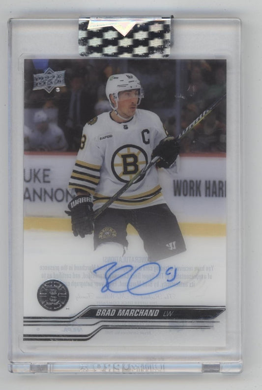 Brad Marchand 2023-24 Upper Deck Clear Cut Auto #CC-BM