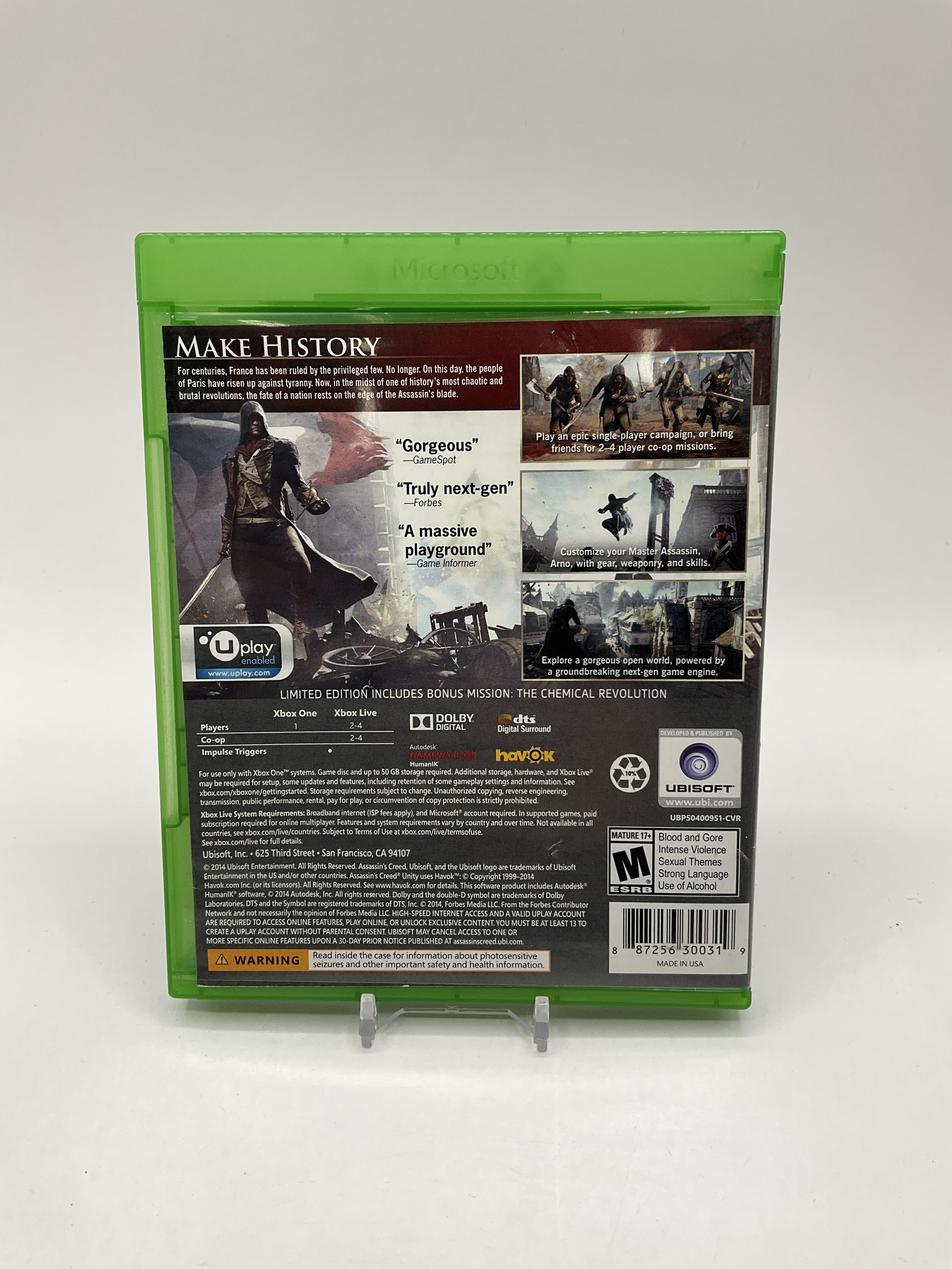 Assassin's Creed: Unity Limited Edition Xbox One Used、Collector Store LLC - VG、kayou