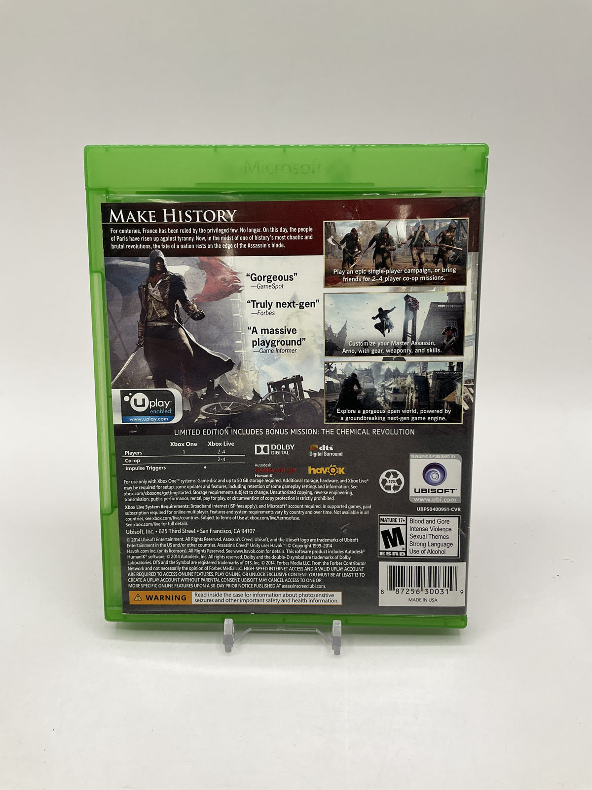 Assassin's Creed: Unity [Limited Edition] Xbox One Used