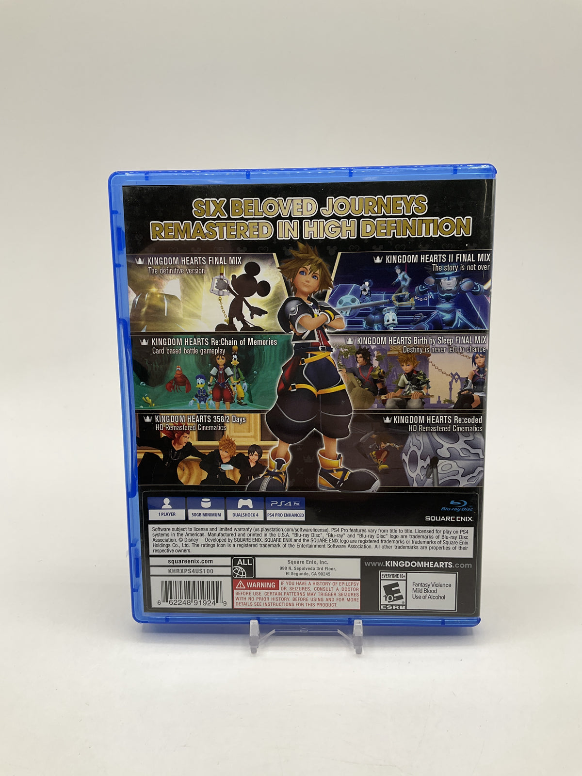 Kingdom Hearts HD 1.5 + 2.5 Remix Playstation 4 Used