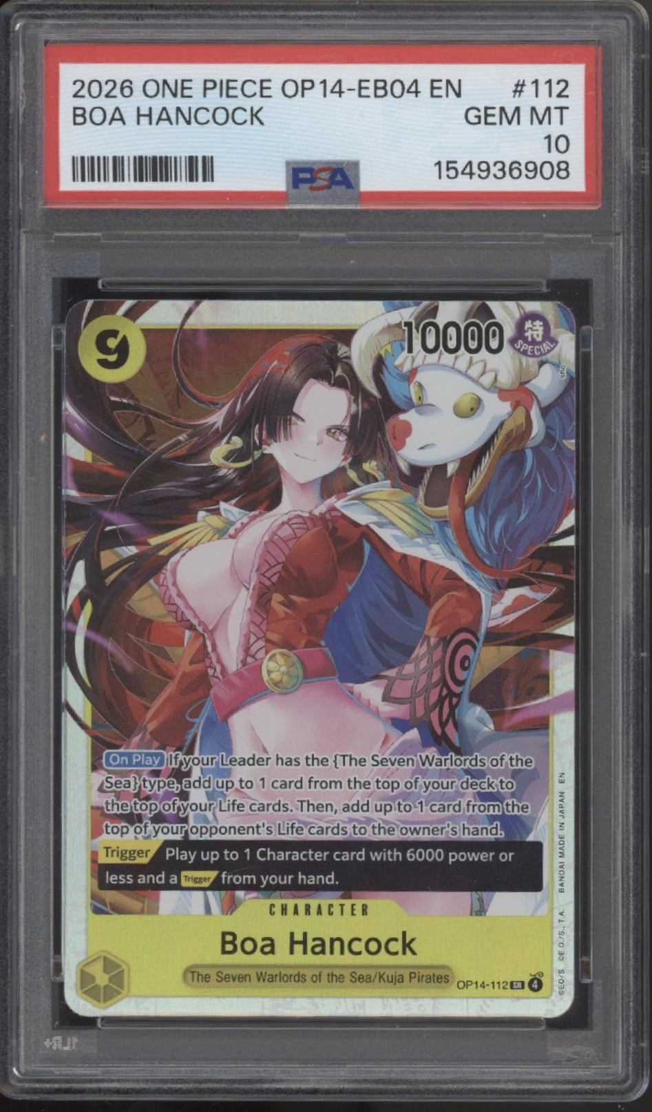 Boa Hancock One Piece Card Game OP14-EB04 #112 PSA 10 #1