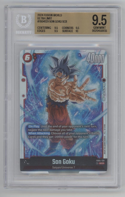 Son Goku Dragon Ball Super Fusion World Ultra Limit Beckett 9.5