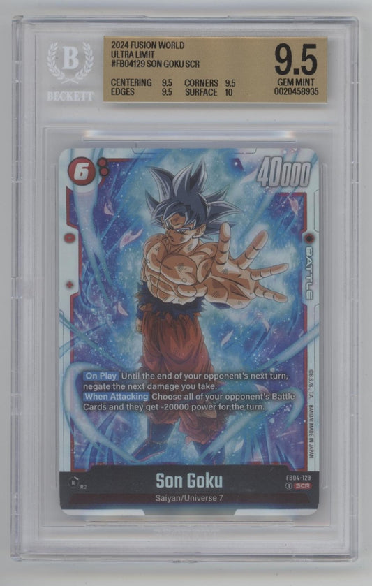 Son Goku Dragon Ball Super Fusion World Ultra Limit Beckett 9.5