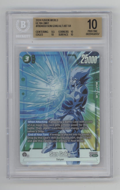 Son Goku Dragon Ball Super Fusion World Ultra Limit Alt Art Beckett 10 Pristine