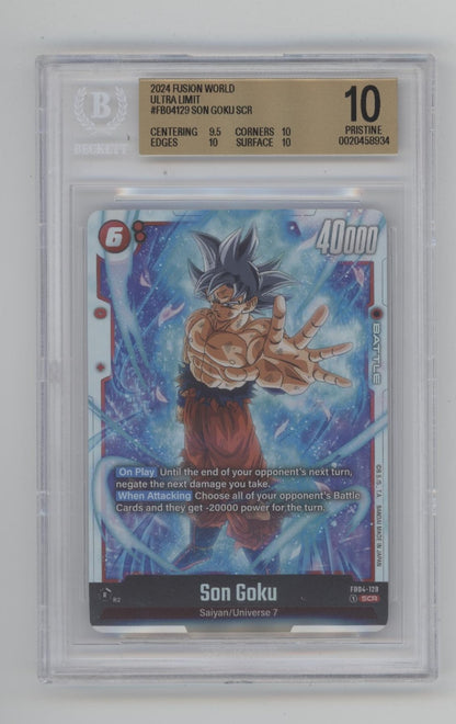 Son Goku Dragon Ball Super Fusion World Ultra Limit Beckett 10 Pristine