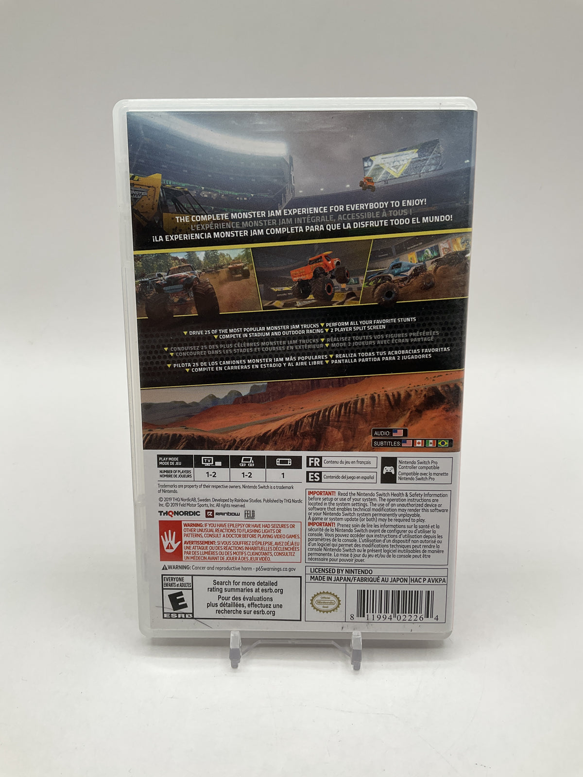 Monster Jam Steel Titans Nintendo Switch Used