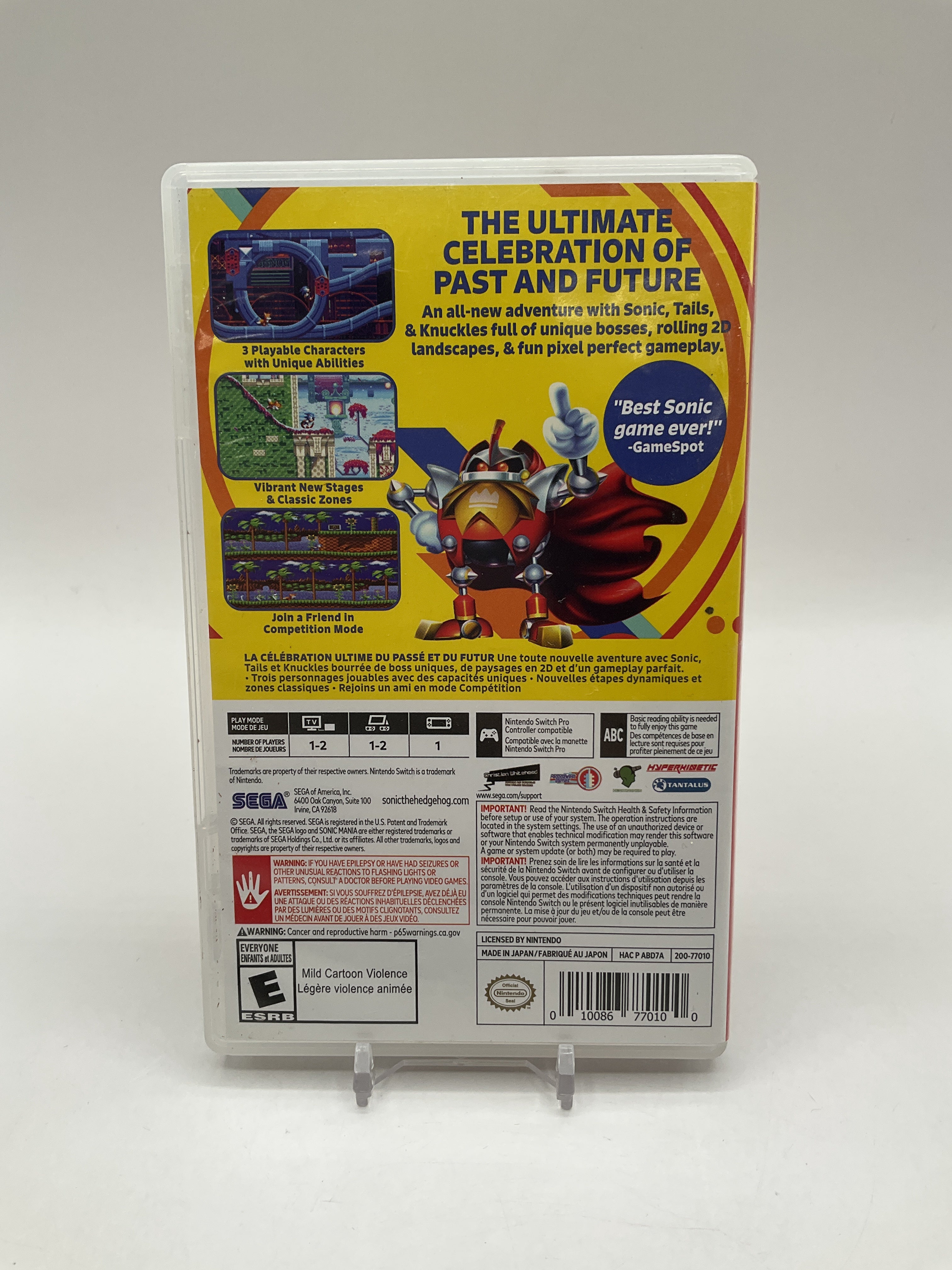 Sonic Mania Nintendo Switch Used、Collector Store LLC - VG、kayou