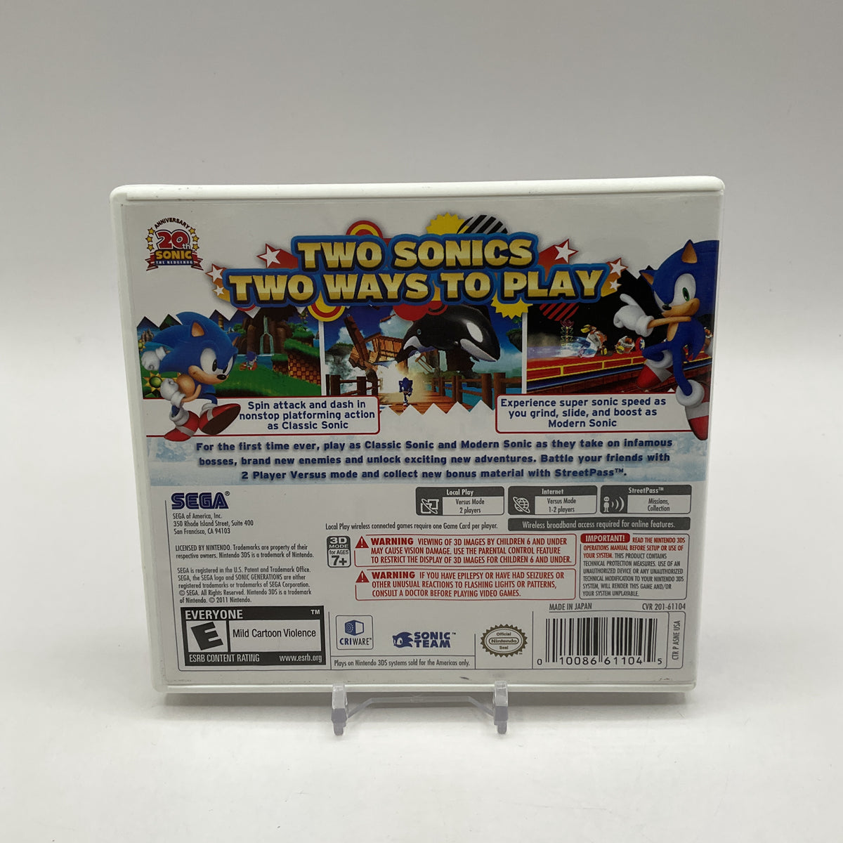 Sonic Generations Nintendo 3DS Used